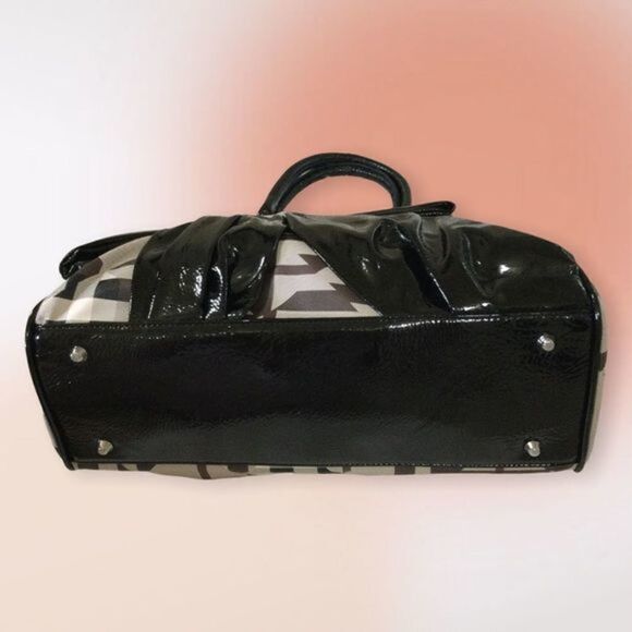 BLACK Patent‎ Bow Large Tote or Shoulder Bag NWT - Picture 6 of 12